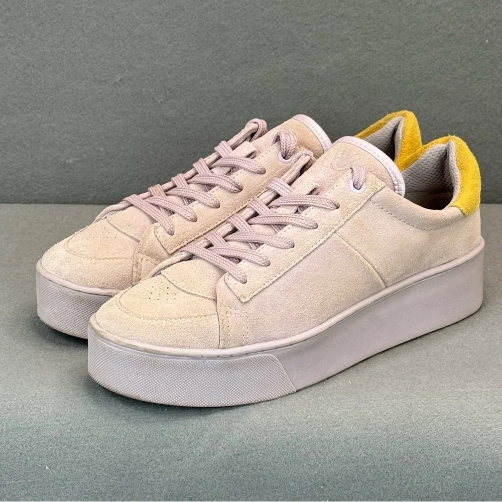 Fiever Suede Sneakers EU 39 US 8.5 Powder Pink Leather Platform Made in Brazil